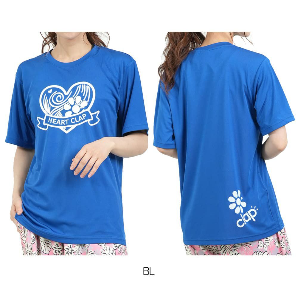 クラップCLAPハートクラップドライティーレディーススポーツアパレルトレーニングフィットネス女性CTS25049