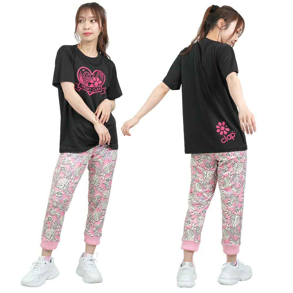 クラップCLAPハートクラップドライティーレディーススポーツアパレルトレーニングフィットネス女性CTS25049