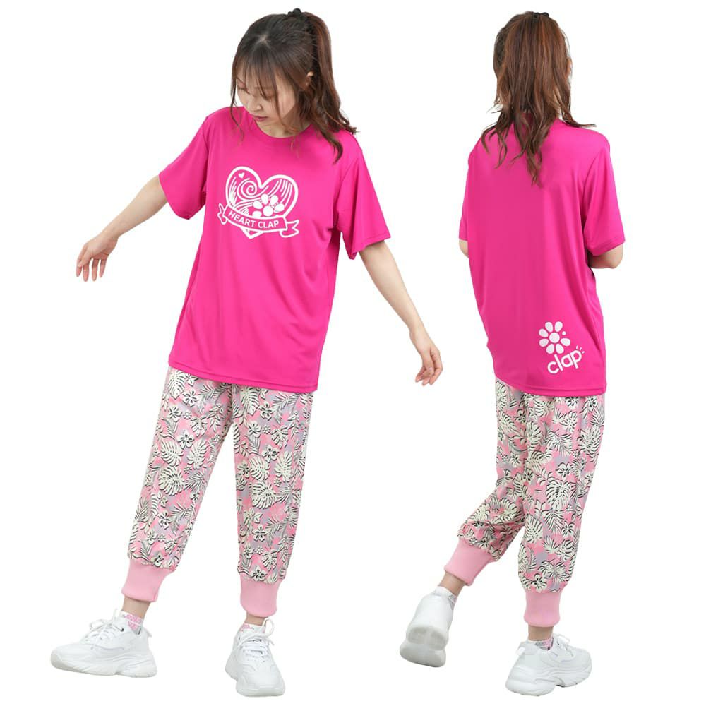 クラップCLAPハートクラップドライティーレディーススポーツアパレルトレーニングフィットネス女性CTS25049