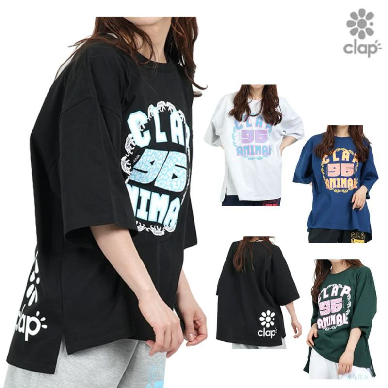 クラップCLAPクラップアニマルビッグティーレディーススポーツアパレルトレーニングフィットネス女性CTS25052