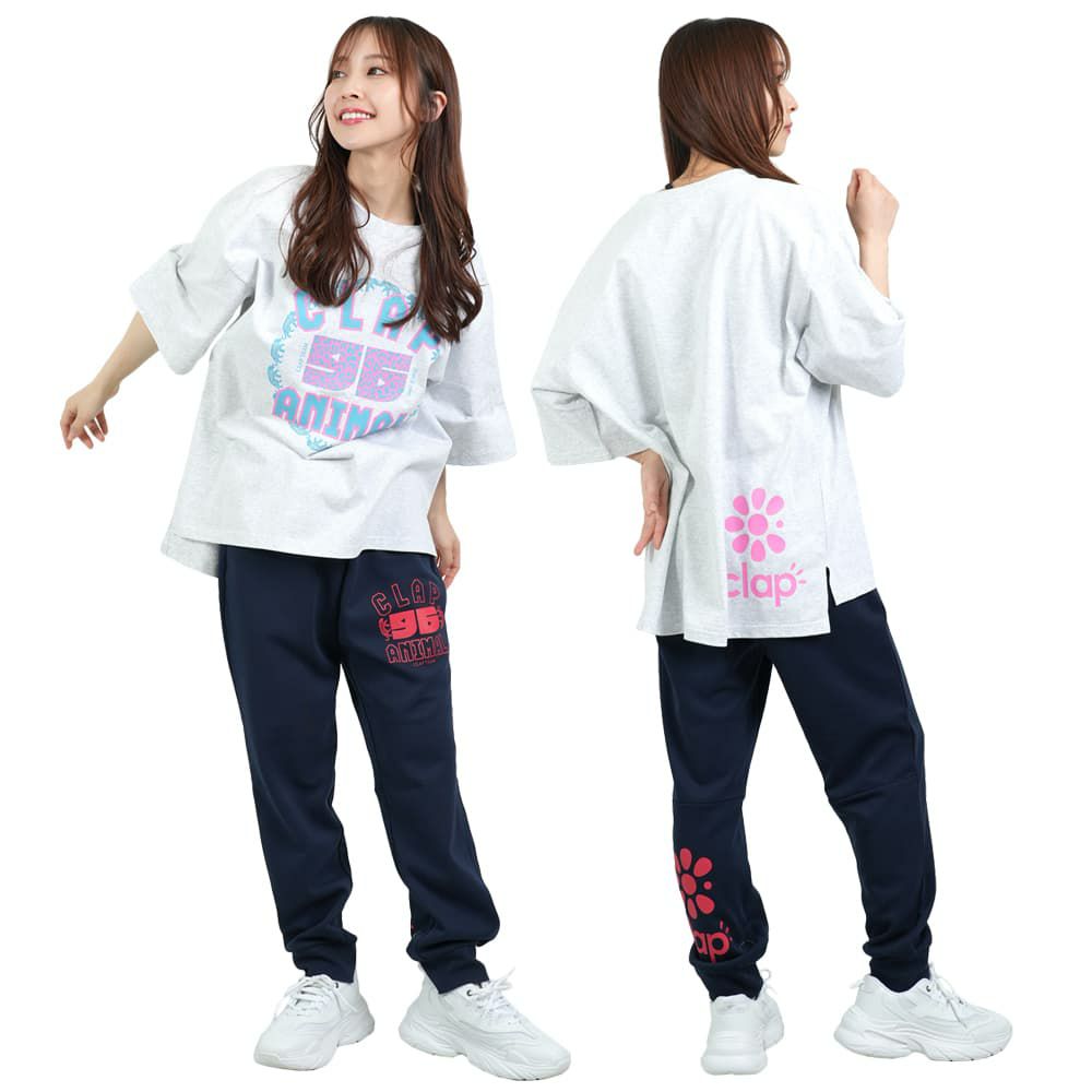 クラップCLAPクラップアニマルビッグティーレディーススポーツアパレルトレーニングフィットネス女性CTS25052