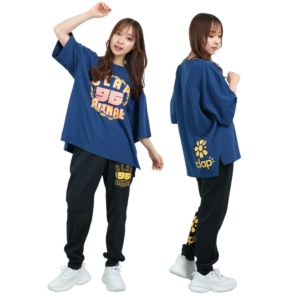 クラップCLAPクラップアニマルビッグティーレディーススポーツアパレルトレーニングフィットネス女性CTS25052