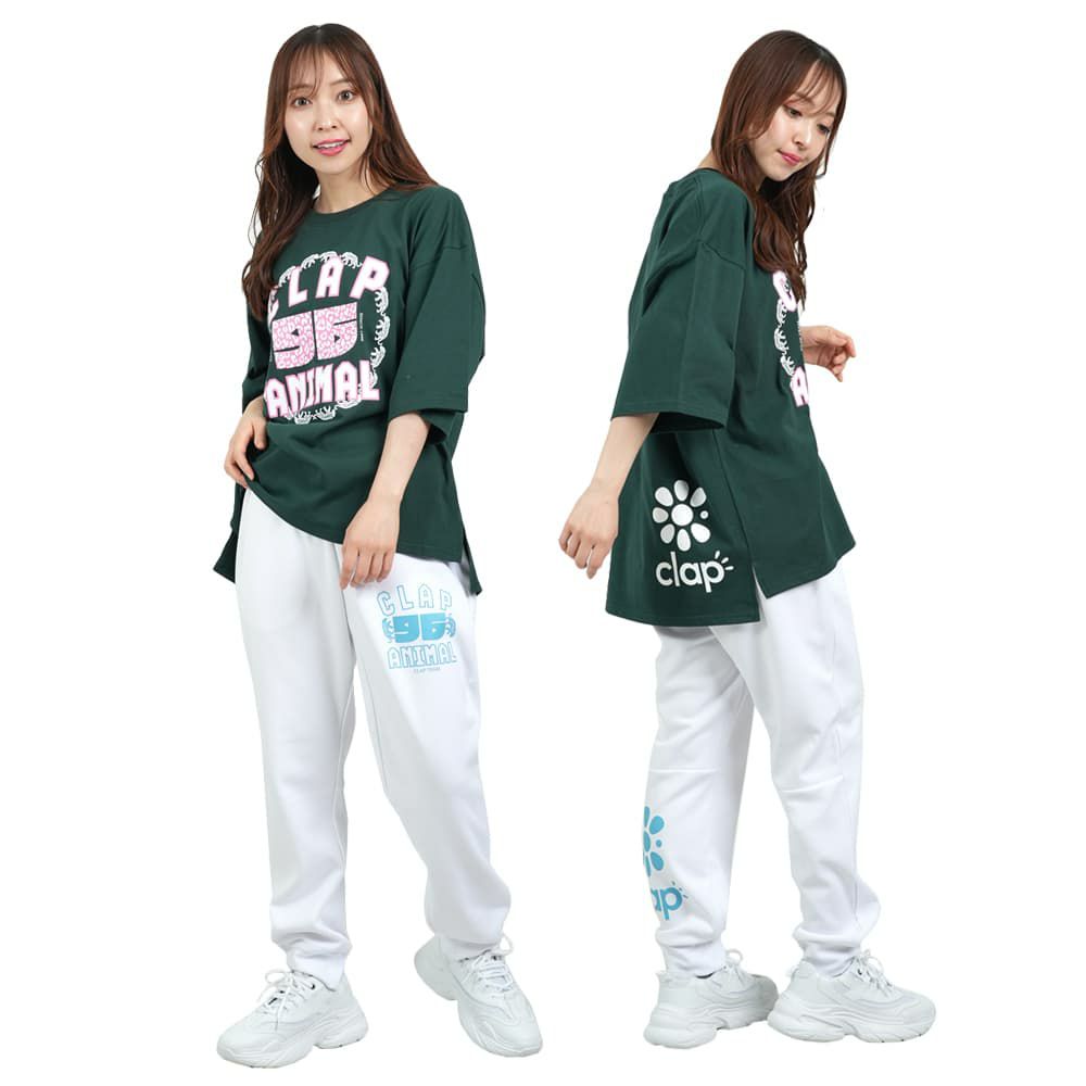 クラップCLAPクラップアニマルビッグティーレディーススポーツアパレルトレーニングフィットネス女性CTS25052