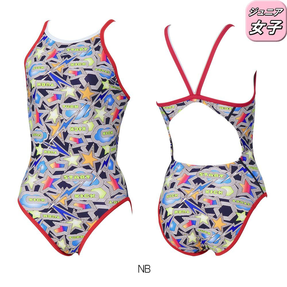 スピードSPEEDO競泳水着練習用水着ジュニア女子スパークリングブーンターンズスーツENDURANCEECO競泳練習水着2025年秋冬モデルSTG02556