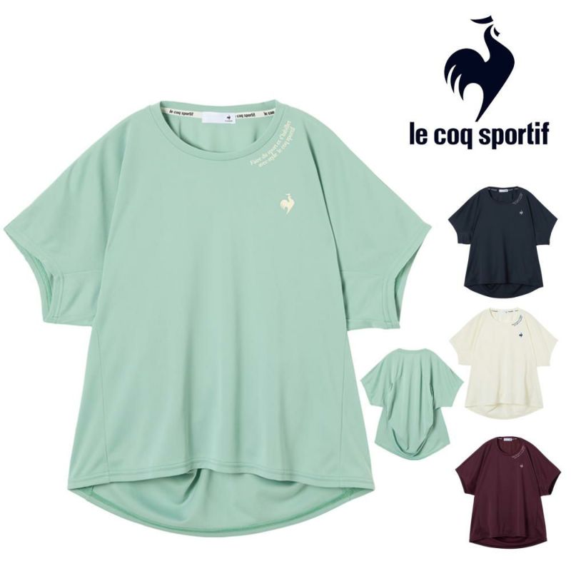 ルコックスポルティフlecoqsportif汗染み軽減半袖Tシャツレディーススポーツウェア女性2025年秋冬モデルLZ5FHT02L