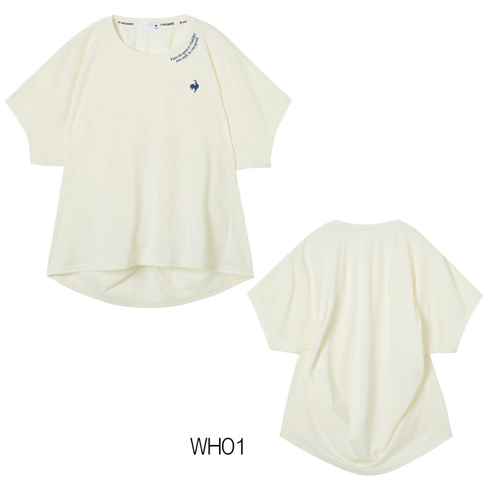 ルコックスポルティフlecoqsportif汗染み軽減半袖Tシャツレディーススポーツウェア女性2025年秋冬モデルLZ5FHT02L