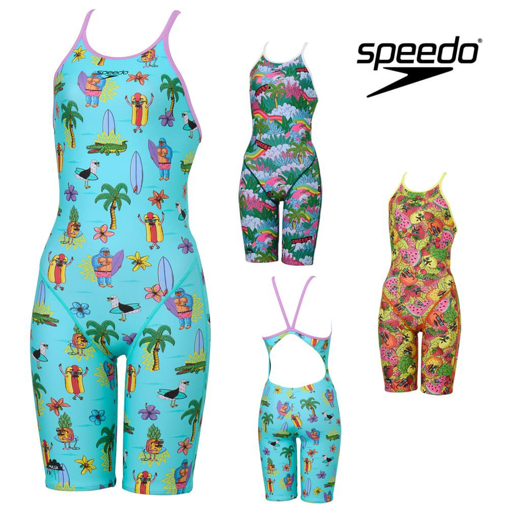 スピードSPEEDO競泳水着練習用水着レディースモルガターンズニースキンオールインワンENDURANCEECO競泳練習水着2025年秋冬モデルSTW12551MU