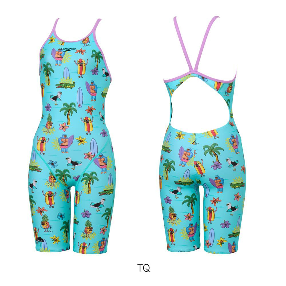 スピードSPEEDO競泳水着練習用水着レディースモルガターンズニースキンオールインワンENDURANCEECO競泳練習水着2025年秋冬モデルSTW12551MU