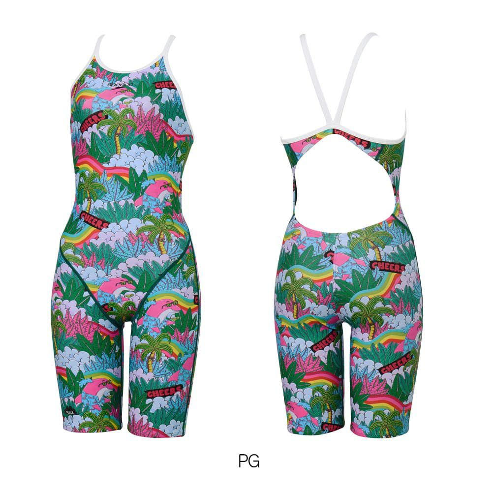 スピードSPEEDO競泳水着練習用水着レディースモルガターンズニースキンオールインワンENDURANCEECO競泳練習水着2025年秋冬モデルSTW12551MU