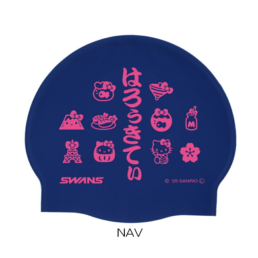 SWANSスワンズ限定シリコンキャップサンリオEDOSANRIOスイミング水泳帽プール水泳小物SA-7EDO