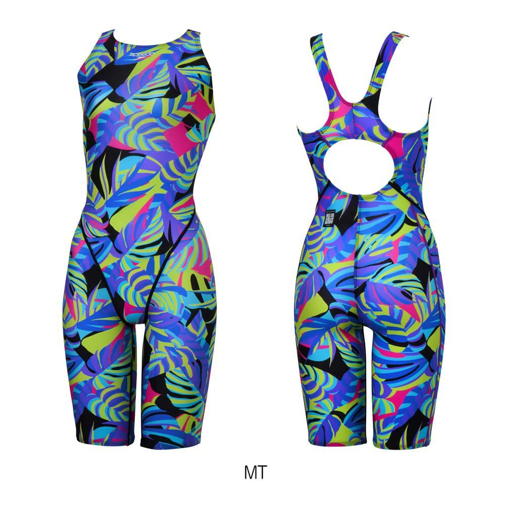 スピードSPEEDO競泳水着レディースWA承認モデルフレックスシグマカイセミオープンバックニースキン3オールインワンFLEXΣχ2025年秋冬モデルSCW12551Ffinaマークあり