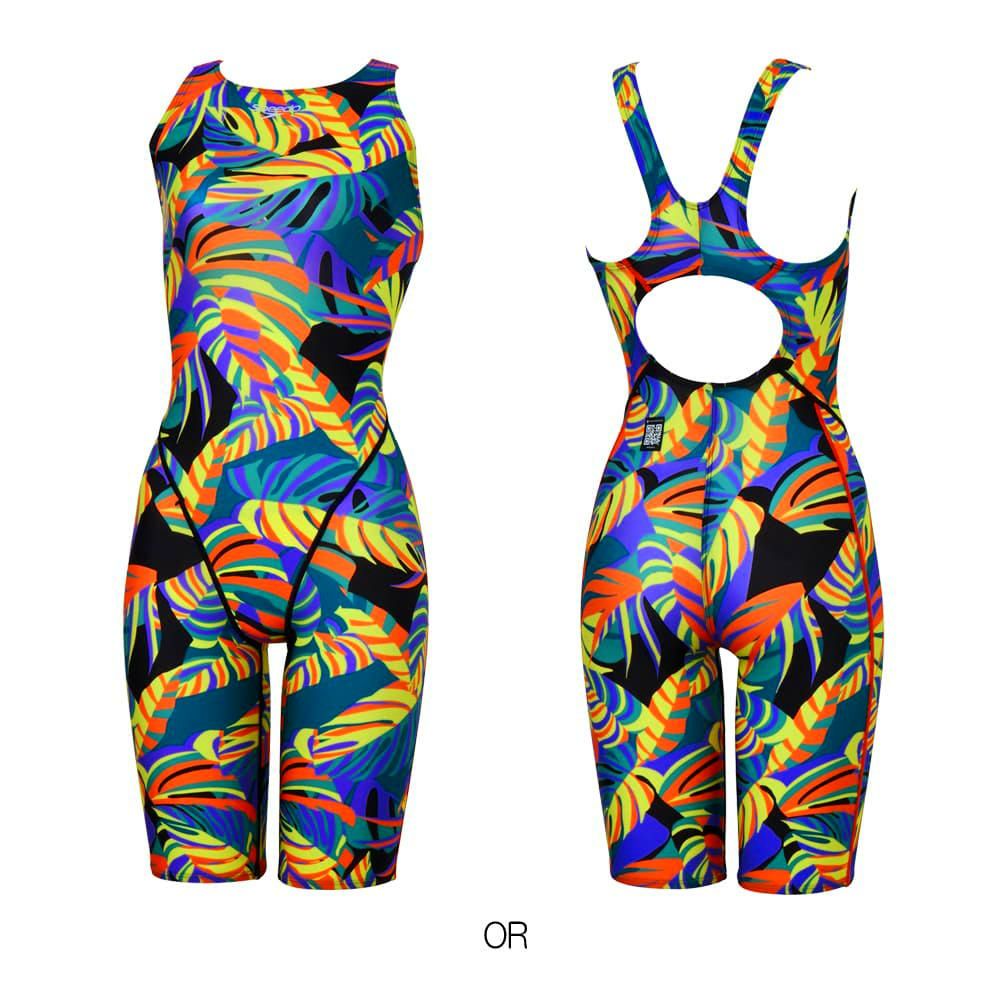 スピードSPEEDO競泳水着レディースWA承認モデルフレックスシグマカイセミオープンバックニースキン3オールインワンFLEXΣχ2025年秋冬モデルSCW12551Ffinaマークあり