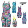 スピードSPEEDO競泳水着練習用水着レディースヴィンテージアロハターンズミニオープンバックニースキンオールインワンENDURANCEECO競泳練習水着2025年秋冬モデルSTW12554