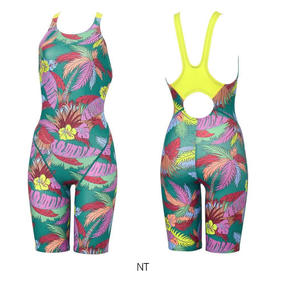 スピードSPEEDO競泳水着練習用水着レディースヴィンテージアロハターンズミニオープンバックニースキンオールインワンENDURANCEECO競泳練習水着2025年秋冬モデルSTW12554