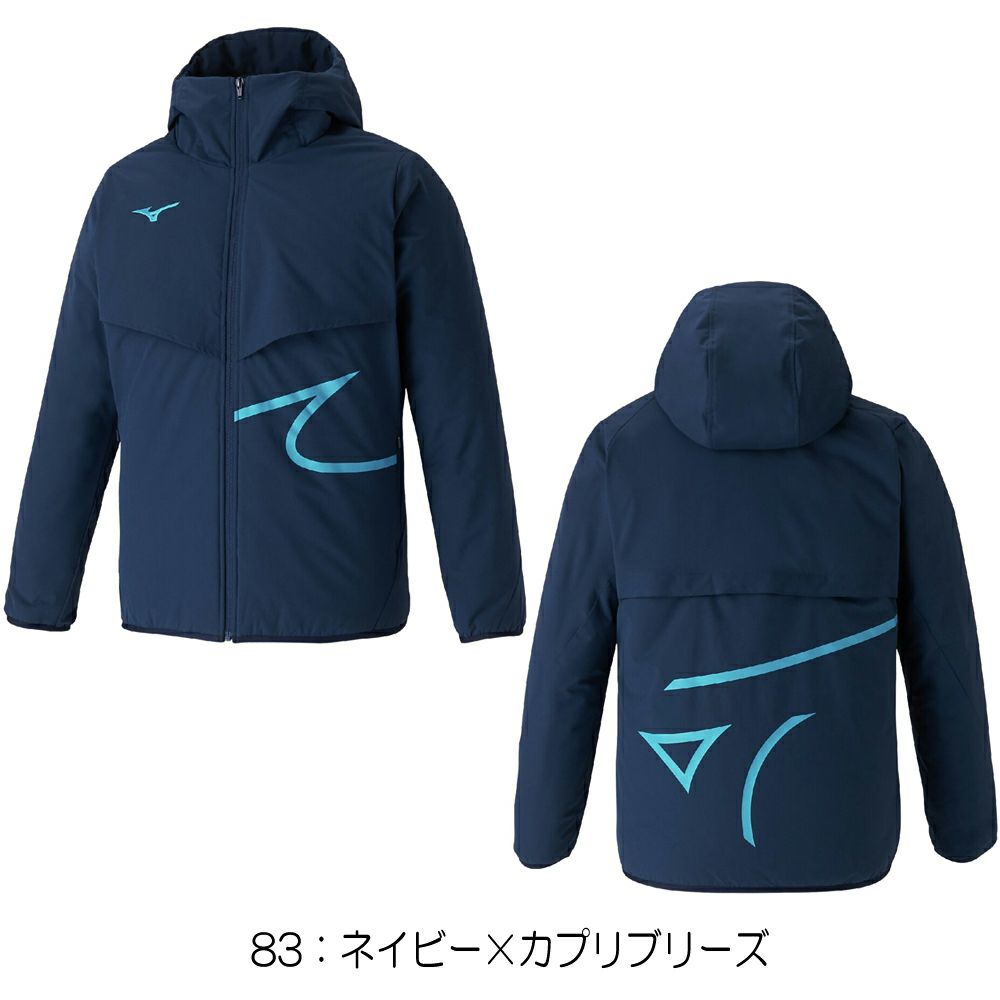 ミズノMIZUNOユニセックスサーマルチャージウォーマージャケット中綿2025年秋冬モデルN2JCC500