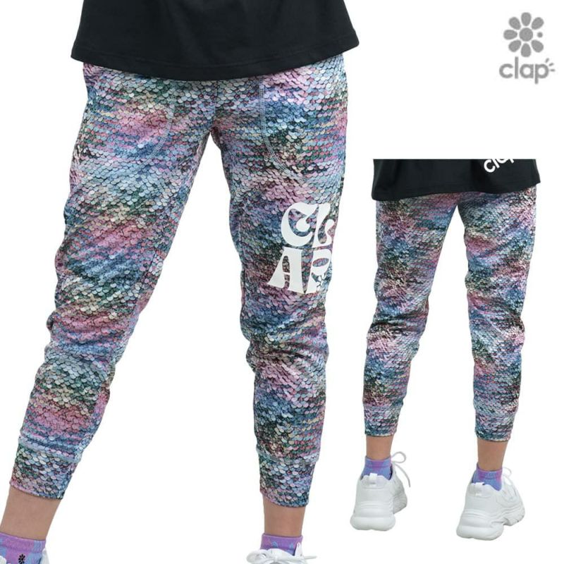 クラップCLAPマーメイドクロップドパンツレディーススポーツアパレルトレーニングフィットネス女性CE25020