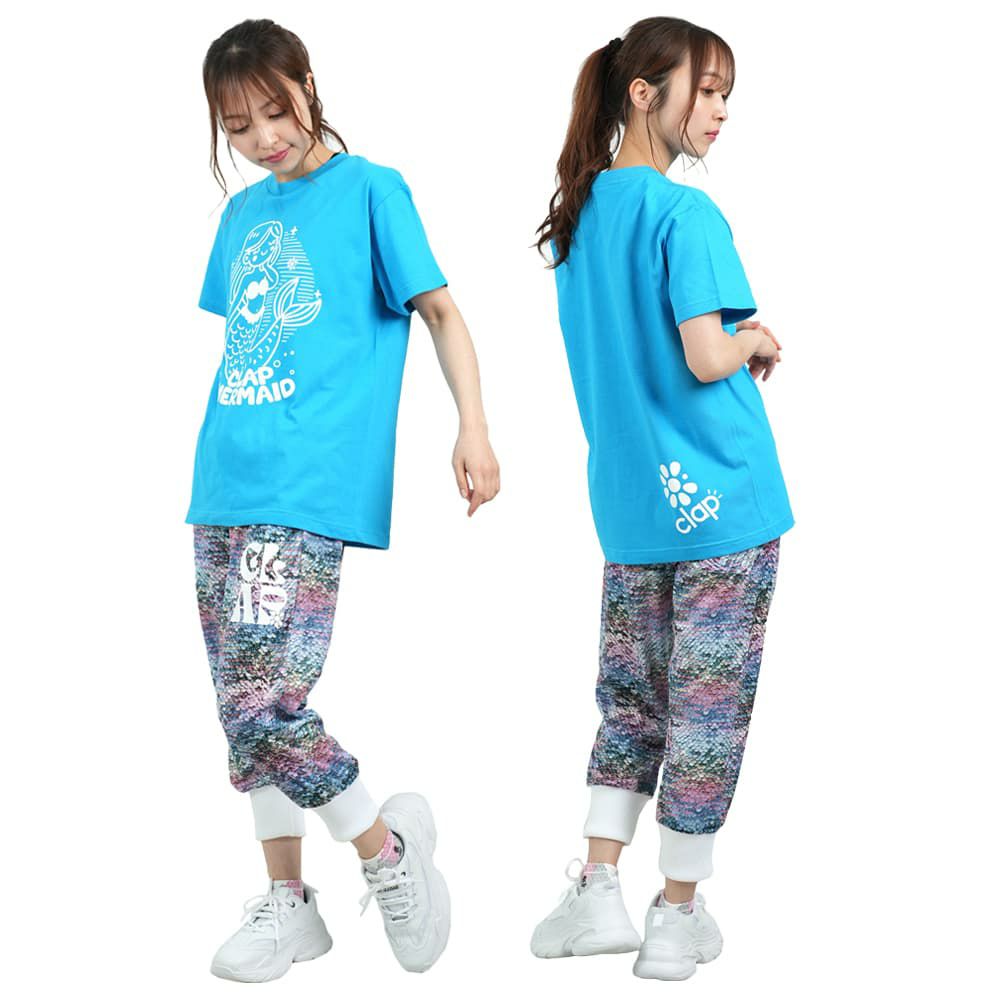 クラップCLAPクラップマーメイドティーレディーススポーツアパレルトレーニングフィットネス女性CTS25055