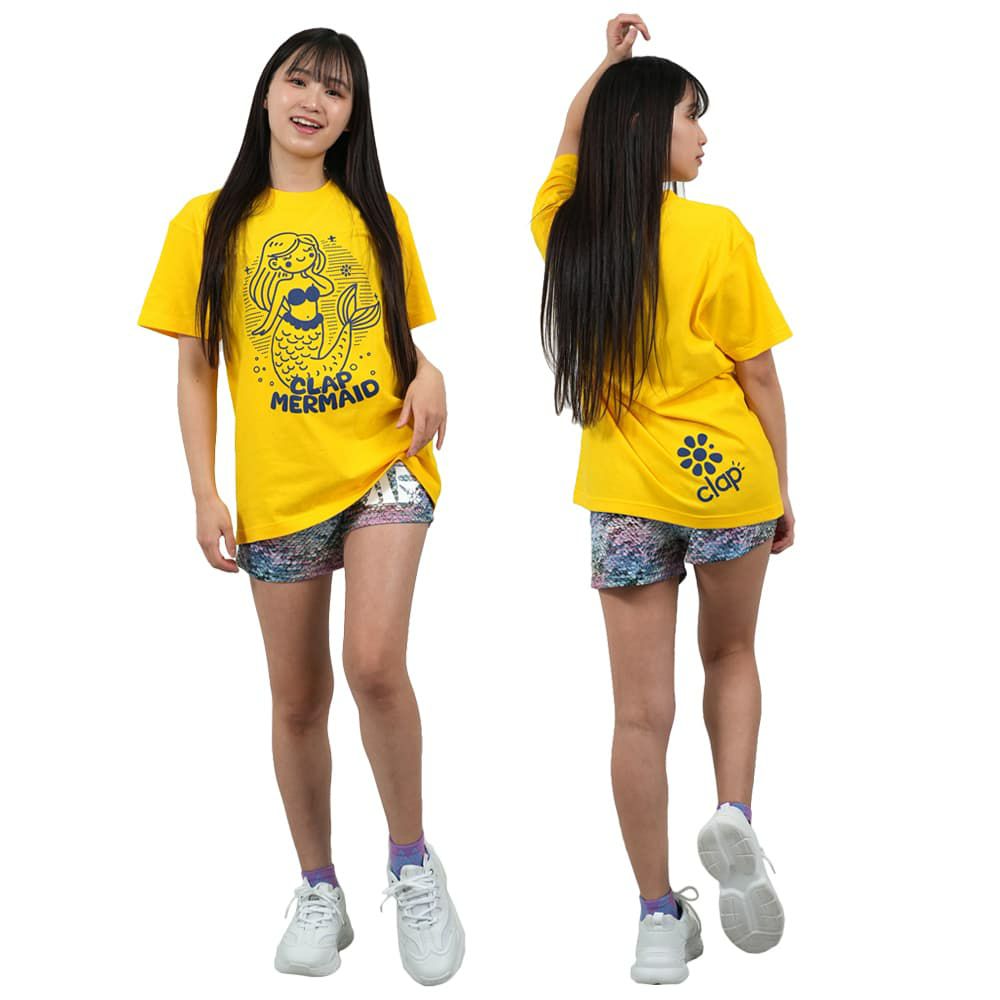 クラップCLAPクラップマーメイドティーレディーススポーツアパレルトレーニングフィットネス女性CTS25055