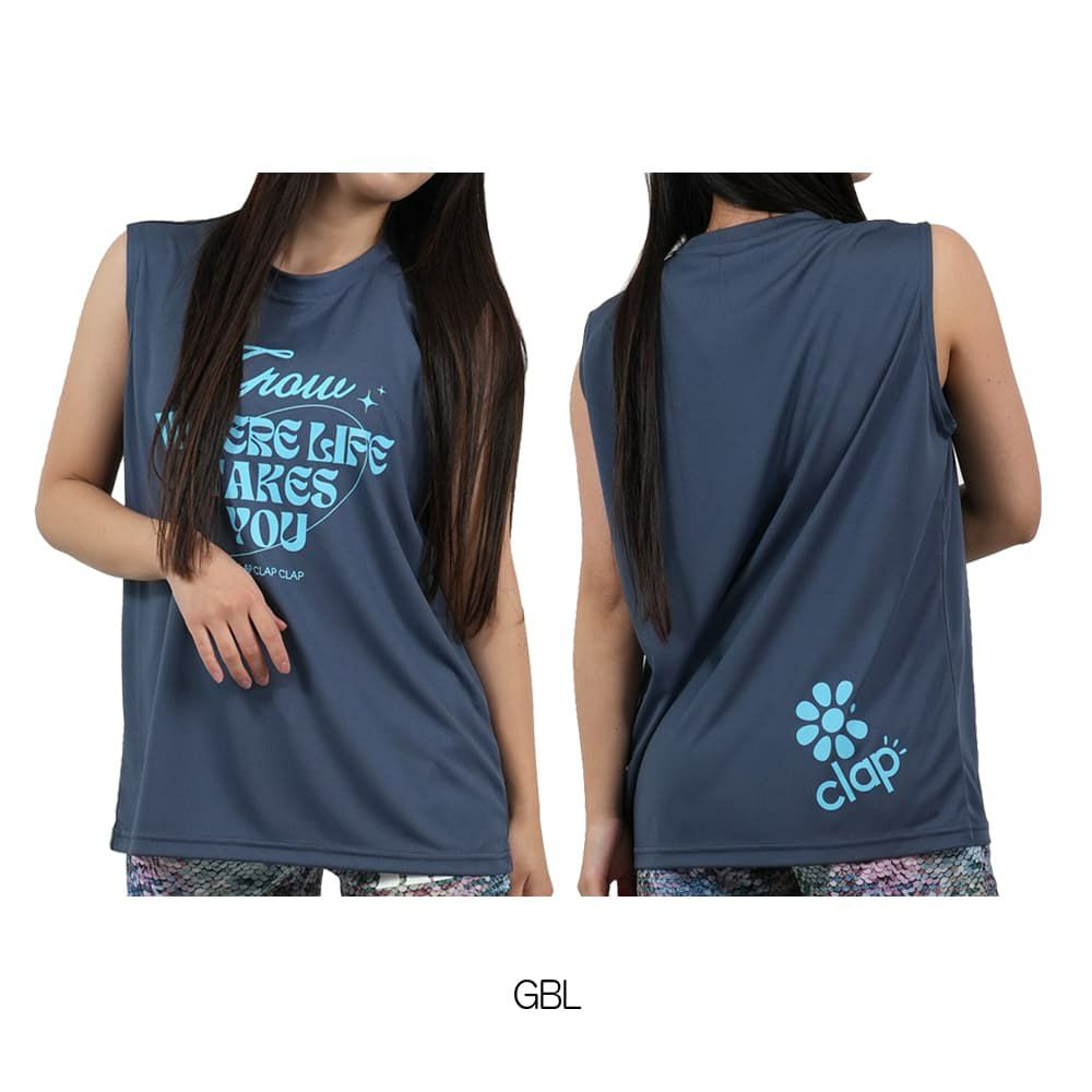クラップCLAPグローイングクラップドライタンクレディーススポーツアパレルトレーニングフィットネス女性CTS25056