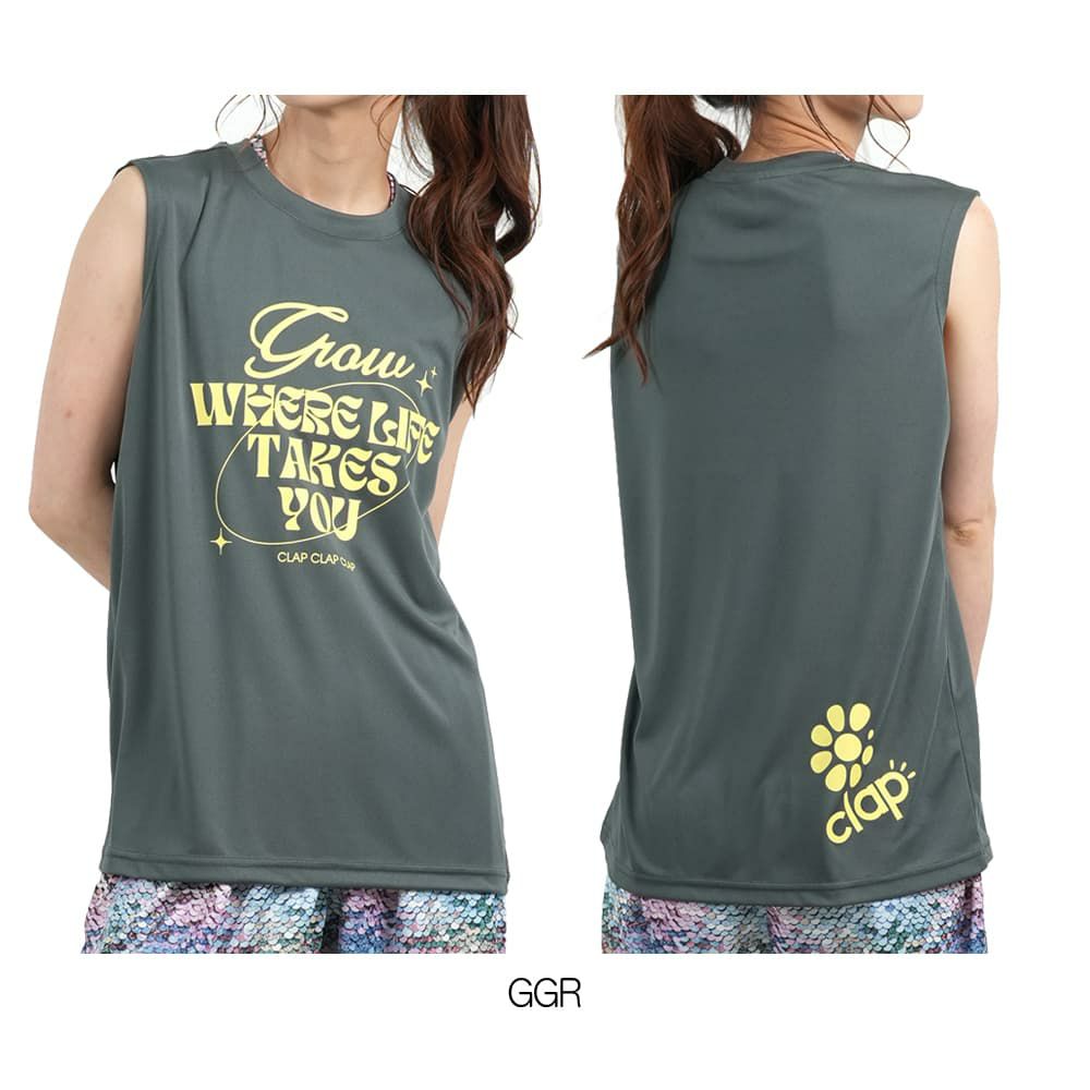 クラップCLAPグローイングクラップドライタンクレディーススポーツアパレルトレーニングフィットネス女性CTS25056