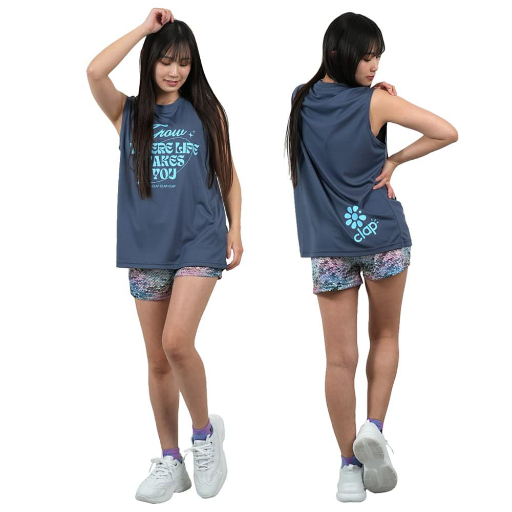 クラップCLAPグローイングクラップドライタンクレディーススポーツアパレルトレーニングフィットネス女性CTS25056