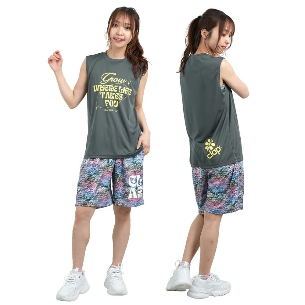 クラップCLAPグローイングクラップドライタンクレディーススポーツアパレルトレーニングフィットネス女性CTS25056