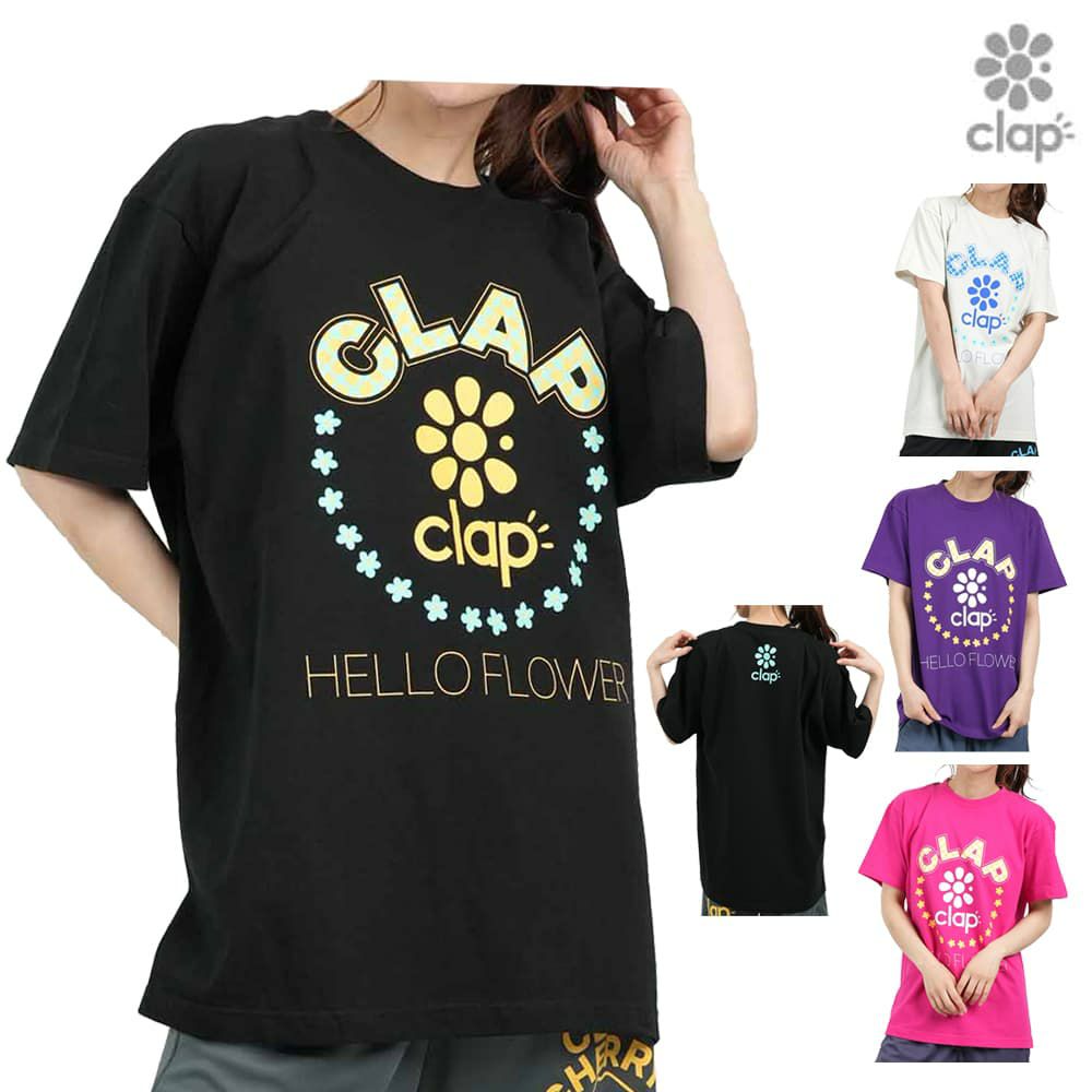 クラップCLAPクラップフラワーティーレディーススポーツアパレルトレーニングフィットネス女性CTS25059