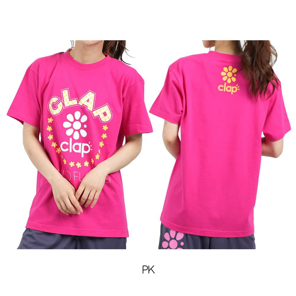 クラップCLAPクラップフラワーティーレディーススポーツアパレルトレーニングフィットネス女性CTS25059