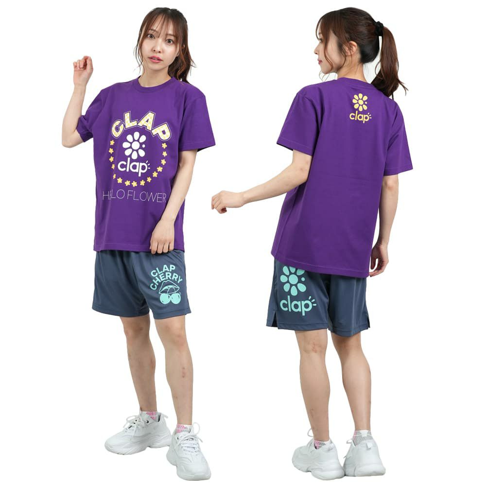 クラップCLAPクラップフラワーティーレディーススポーツアパレルトレーニングフィットネス女性CTS25059