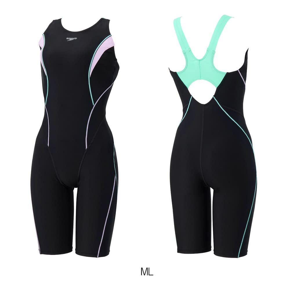 スピードSPEEDOフィットネス水着レディースフィールアップルースンニースキンオールインワンUltraStretch0パッド付き2025年秋冬モデルSFW12560