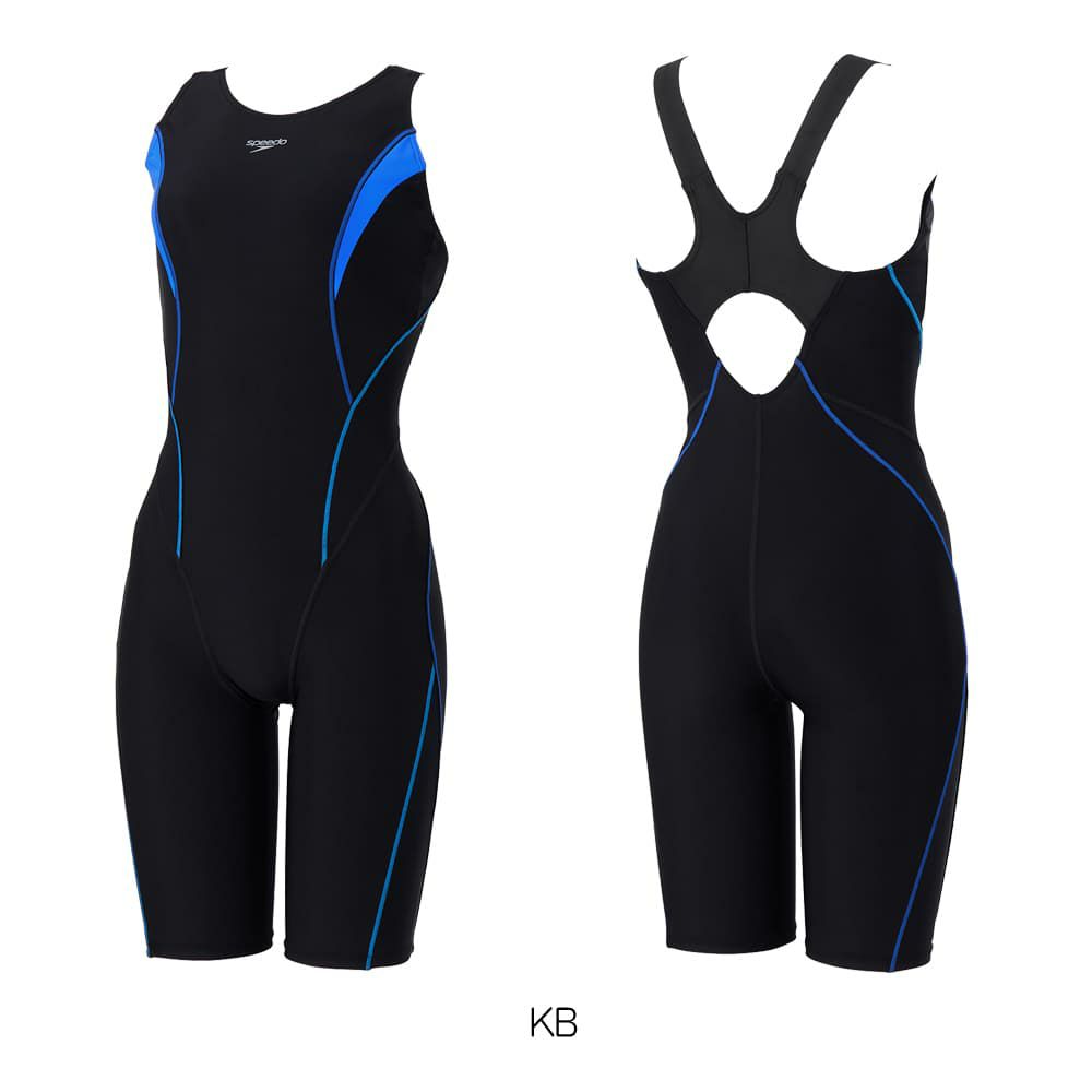 スピードSPEEDOフィットネス水着レディースフィールアップルースンニースキンオールインワンUltraStretch0パッド付き2025年秋冬モデルSFW12560