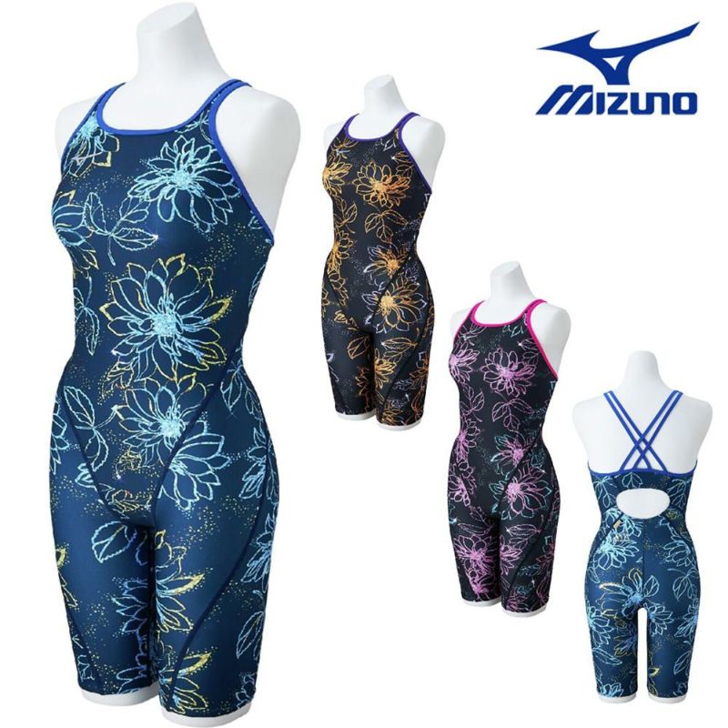 ミズノMIZUNO競泳水着練習用水着レディースAYAcollectionエクサースーツハーフスーツオールインワンU-Fit競泳練習水着2025年秋冬モデルN2MGC775
