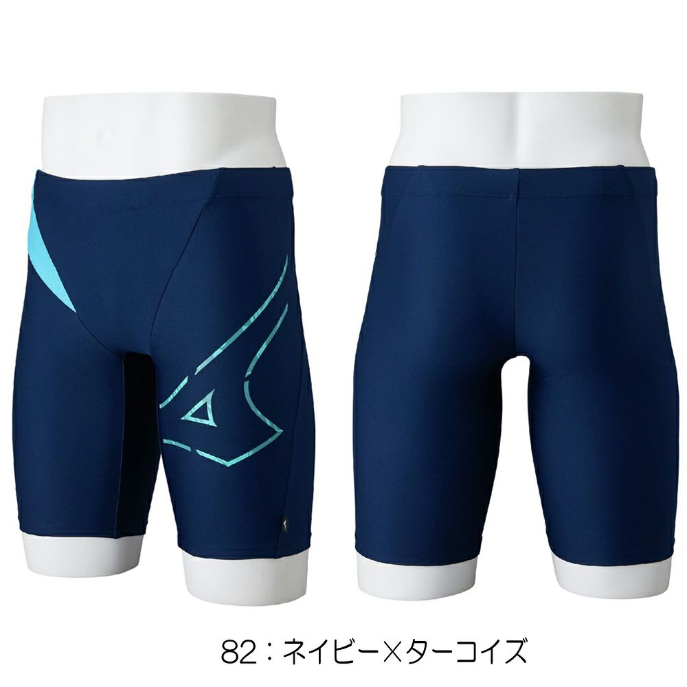 ミズノMIZUNOフィットネス水着メンズStrokeONEハーフスパッツ2025年秋冬モデルN2JBC604