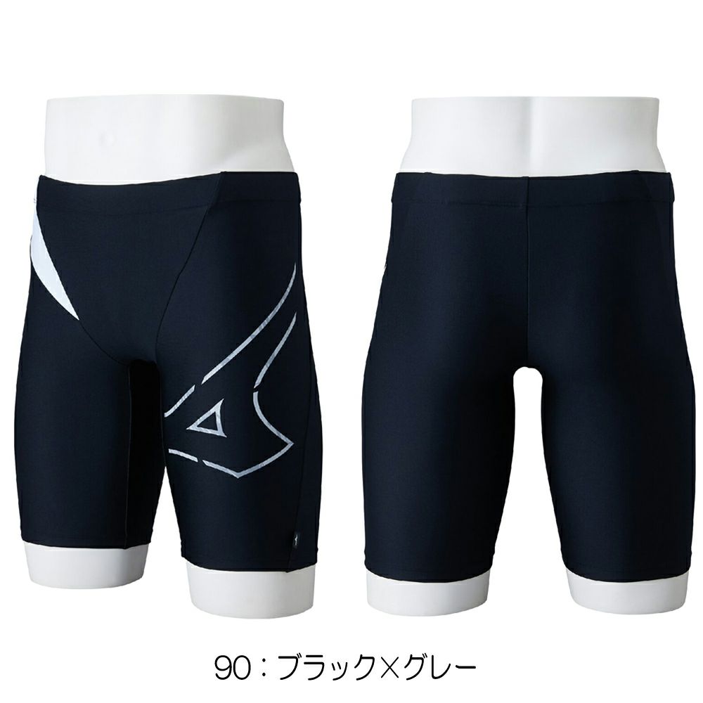 ミズノMIZUNOフィットネス水着メンズStrokeONEハーフスパッツ2025年秋冬モデルN2JBC604