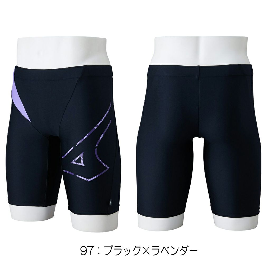 ミズノMIZUNOフィットネス水着メンズStrokeONEハーフスパッツ2025年秋冬モデルN2JBC604