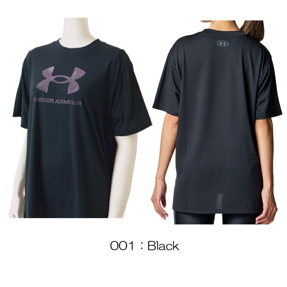 アンダーアーマーUNDERARMOURUAテックオーバーサイズドビッグロゴTシャツレディース女性スポーツアパレルトレーニングU6007702