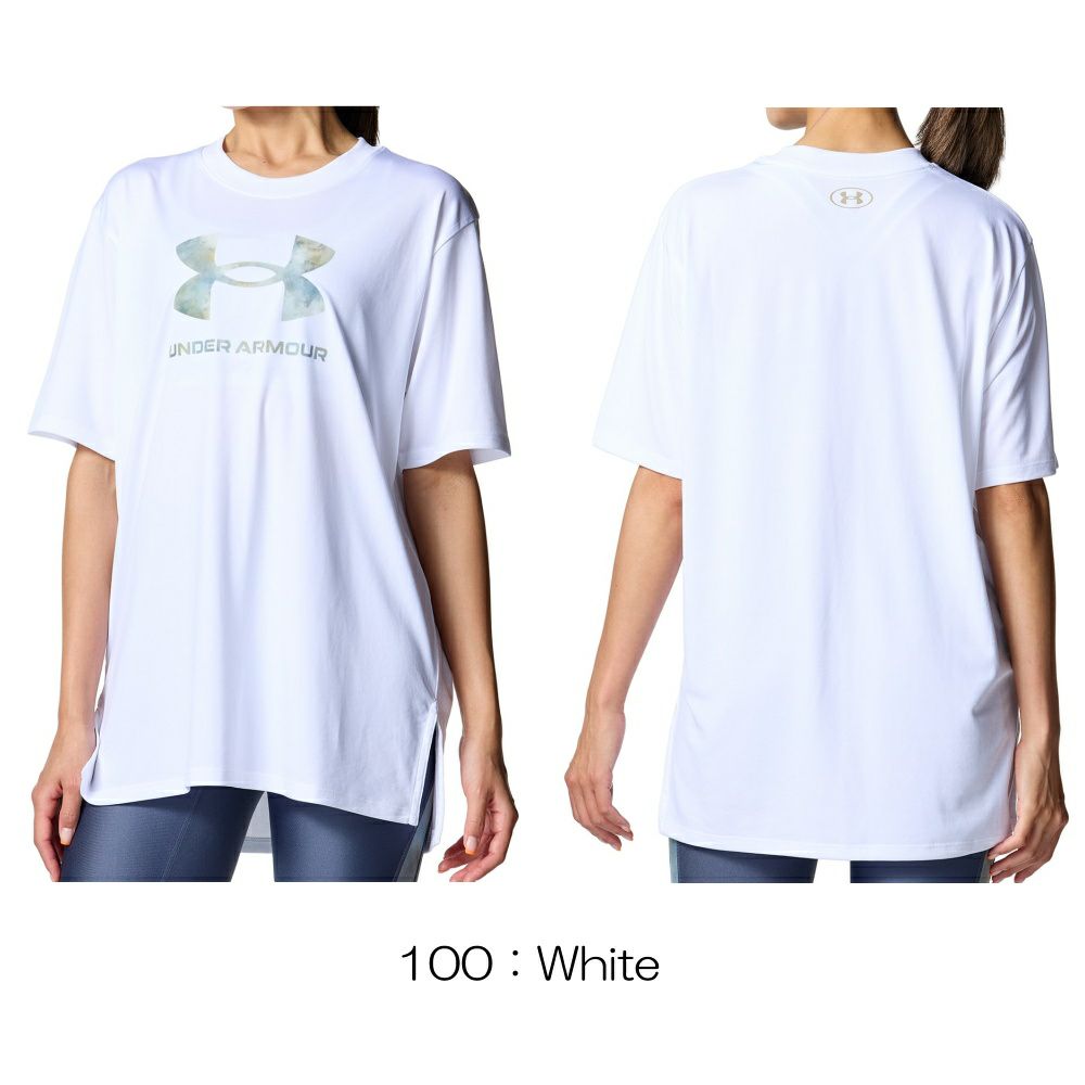 アンダーアーマーUNDERARMOURUAテックオーバーサイズドビッグロゴTシャツレディース女性スポーツアパレルトレーニングU6007702