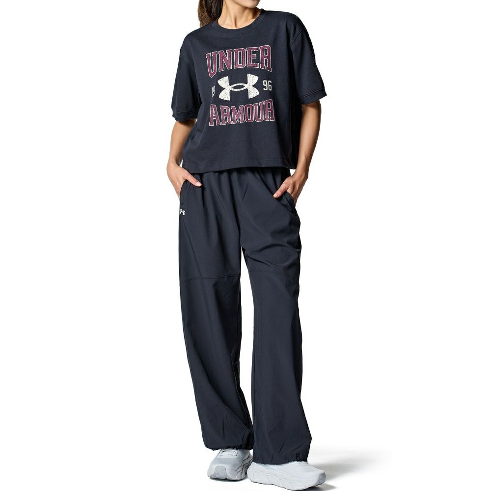 アンダーアーマーUNDERARMOURUAヘビーウエイトカレッジショートスリーブTシャツレディース女性スポーツアパレルトレーニングU6007452