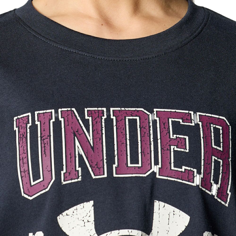 アンダーアーマーUNDERARMOURUAヘビーウエイトカレッジショートスリーブTシャツレディース女性スポーツアパレルトレーニングU6007452
