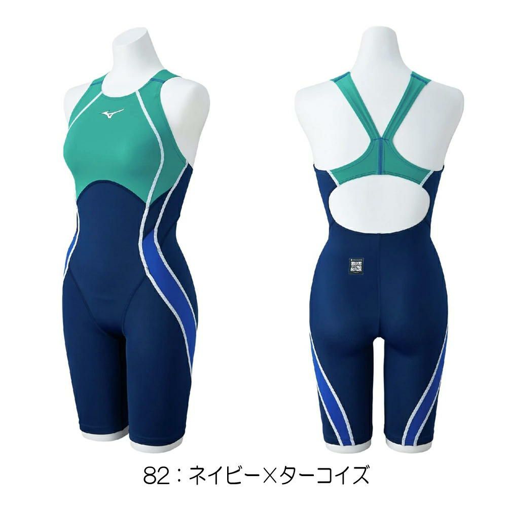 ミズノMIZUNO競泳水着レディースWA承認モデルGX・SONICSTREAMハーフスーツレースオープンバックここちUオールインワン2025年秋冬モデルN2MGC723finaマークあり