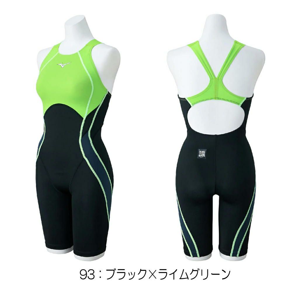 ミズノMIZUNO競泳水着レディースWA承認モデルGX・SONICSTREAMハーフスーツレースオープンバックここちUオールインワン2025年秋冬モデルN2MGC723finaマークあり
