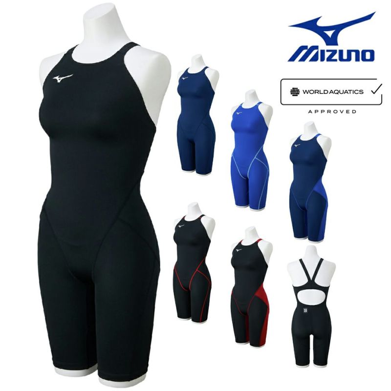 ミズノMIZUNO競泳水着レディースWA承認モデルGX・SONICSTREAMハーフスーツレースオープンバックオールインワン2025年秋冬モデルN2MGC720finaマークあり