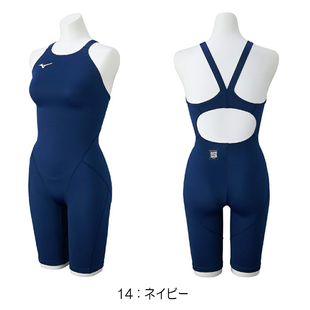 ミズノMIZUNO競泳水着レディースWA承認モデルGX・SONICSTREAMハーフスーツレースオープンバックオールインワン2025年秋冬モデルN2MGC720finaマークあり