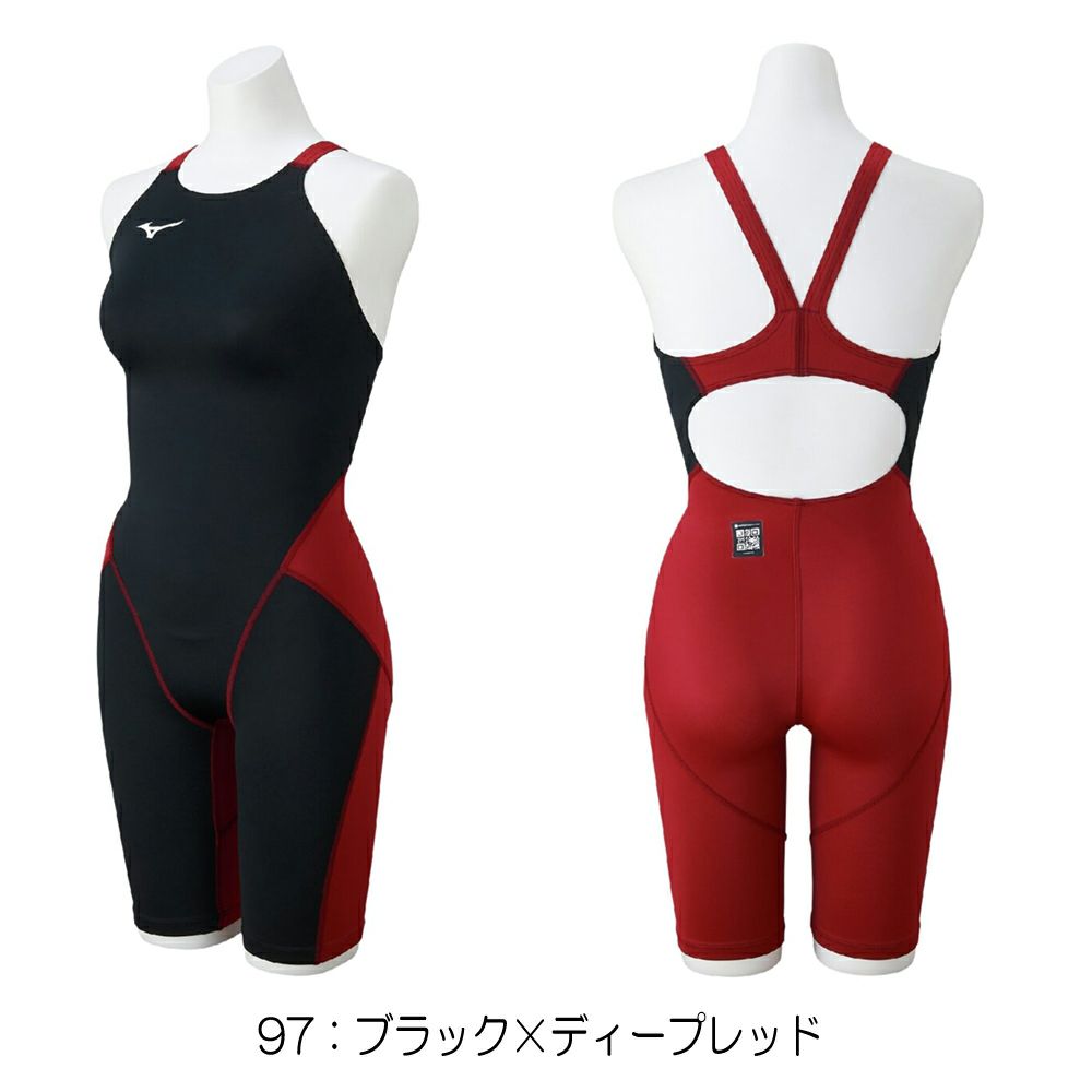 ミズノMIZUNO競泳水着レディースWA承認モデルGX・SONICSTREAMハーフスーツレースオープンバックオールインワン2025年秋冬モデルN2MGC720finaマークあり