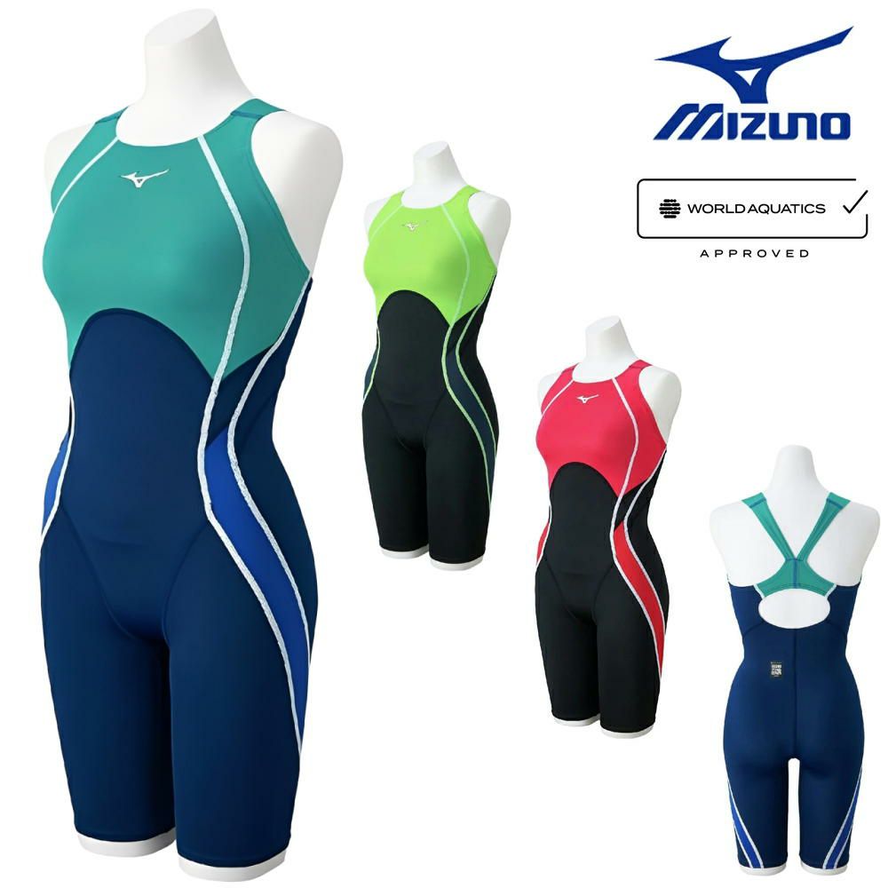 ミズノMIZUNO競泳水着レディースWA承認モデルGX・SONICSTREAMハーフスーツマスターズバックここちUオールインワン2025年秋冬モデルN2MGC733finaマークあり