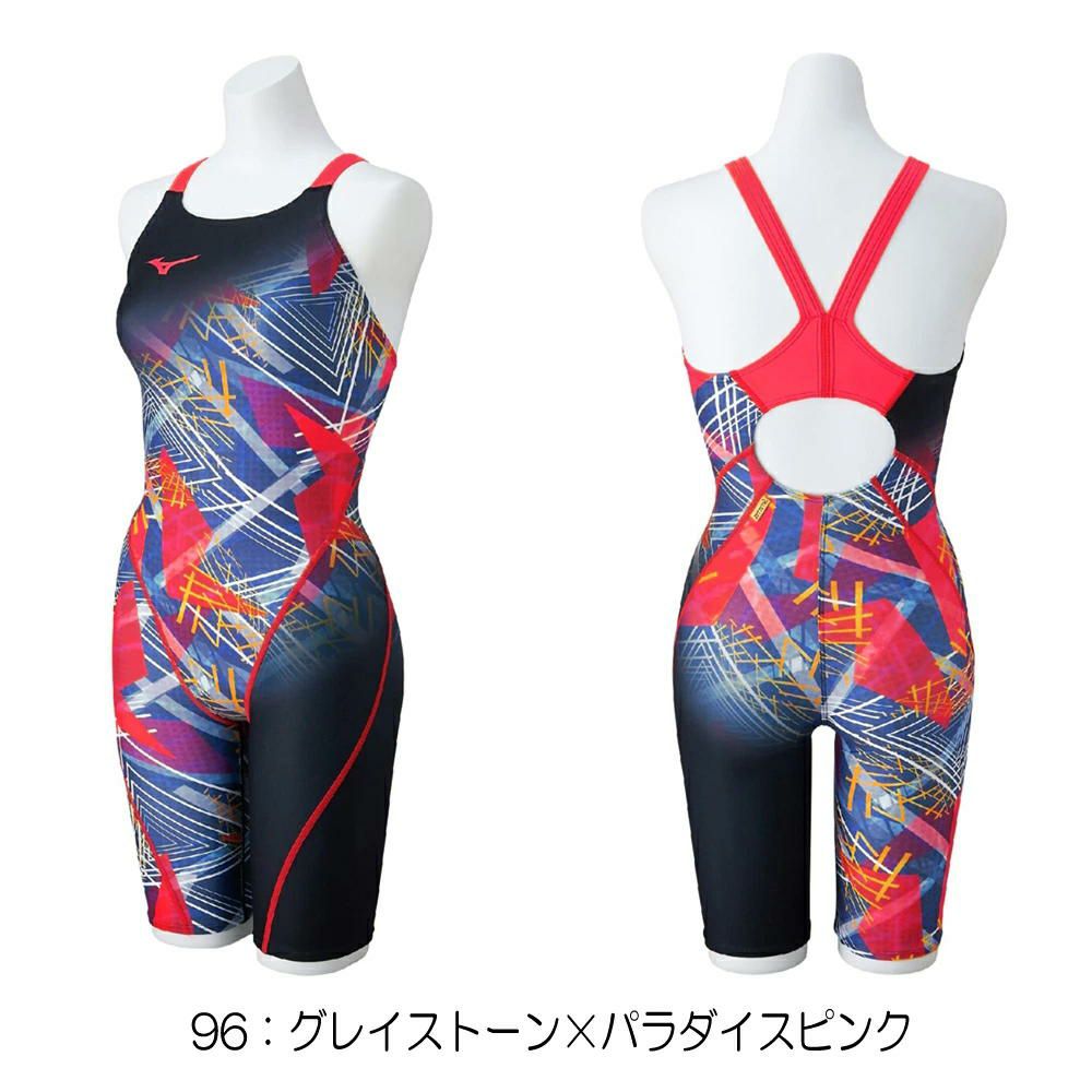 ミズノMIZUNO競泳水着練習用水着レディースエクサースーツハーフスーツオールインワンU-Fit競泳練習水着2025年秋冬モデルN2MGC773