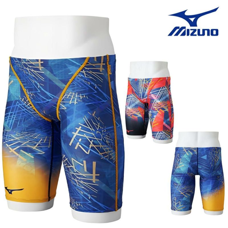 ミズノMIZUNO競泳水着練習用水着メンズエクサースーツハーフスパッツU-Fit競泳練習水着2025年秋冬モデルN2MBC573