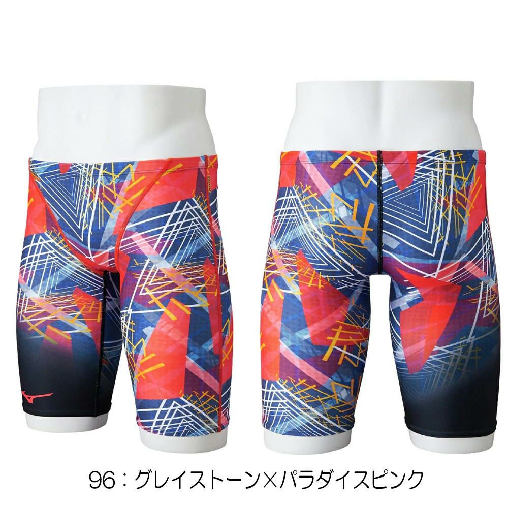 ミズノMIZUNO競泳水着練習用水着メンズエクサースーツハーフスパッツU-Fit競泳練習水着2025年秋冬モデルN2MBC573