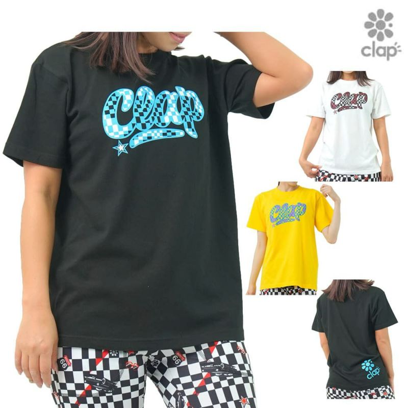 クラップCLAPチェッカークラップティーレディーススポーツアパレルトレーニングフィットネス女性CTS25064