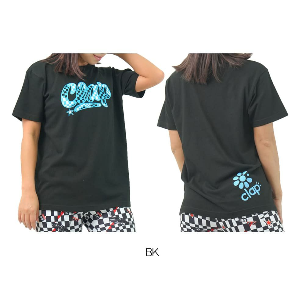 クラップCLAPチェッカークラップティーレディーススポーツアパレルトレーニングフィットネス女性CTS25064
